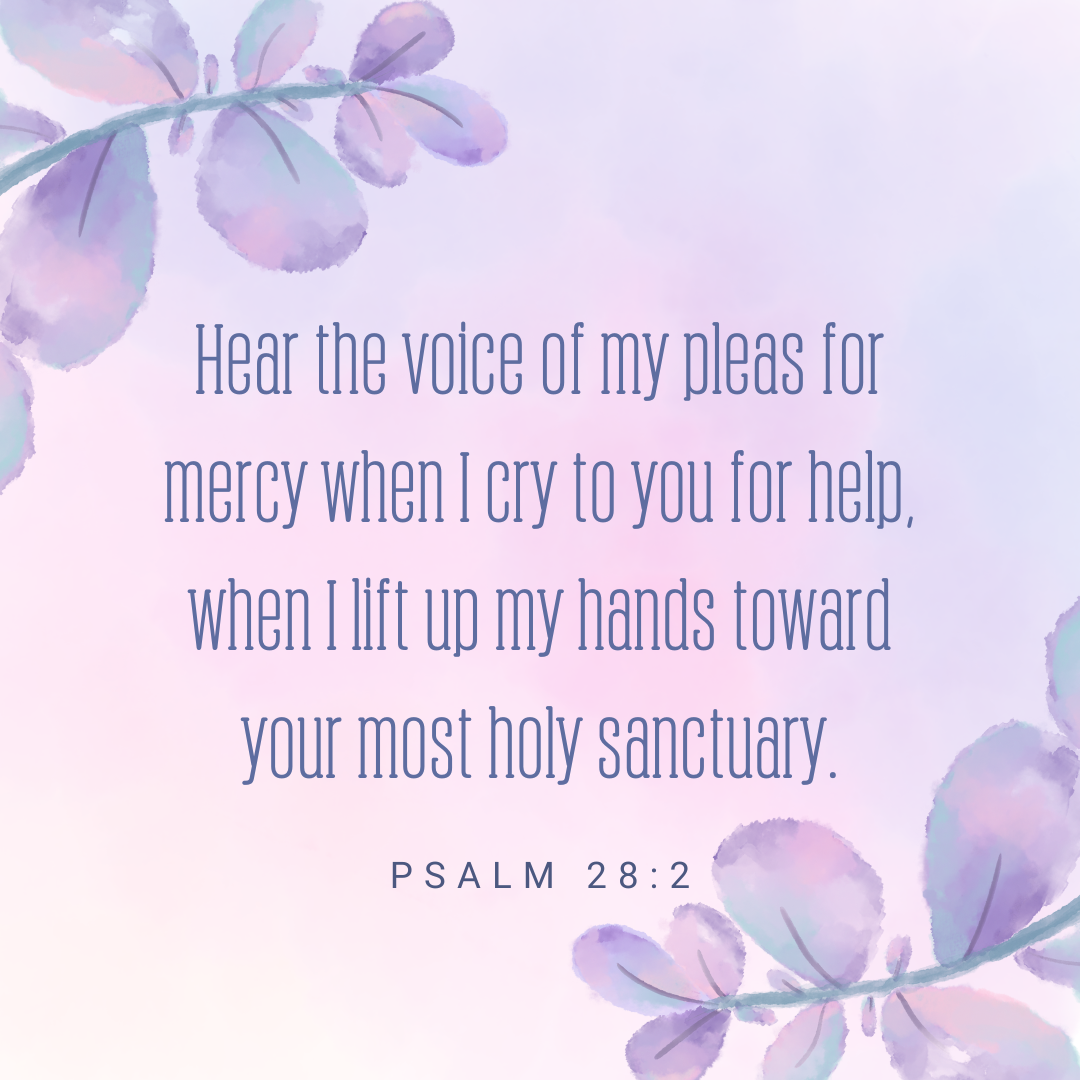 Psalm 28:2 Bible verse image