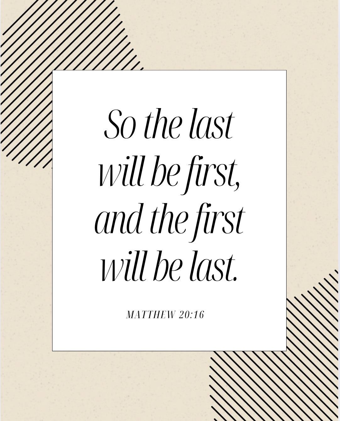 Matthew 20:16 Bible Verse Image