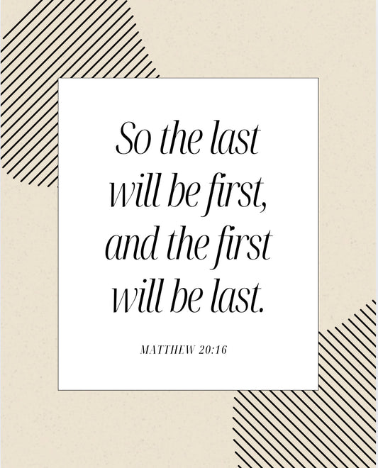 Matthew 20:16 Bible Verse Image