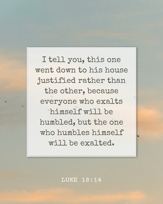 Luke 18:14 Bible Verse Image