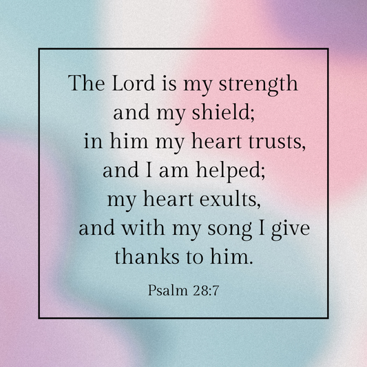 psalm 28:7 bible verse image