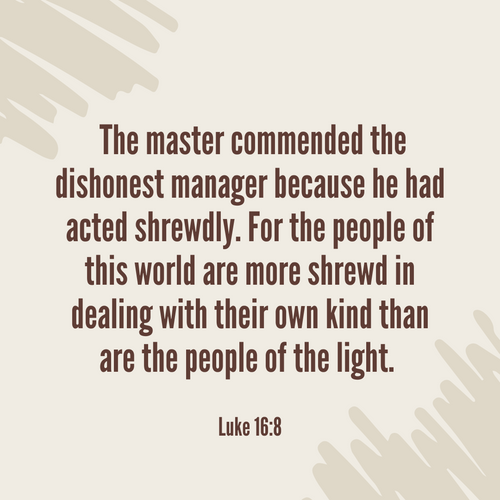 Luke 16:8 Bible Verse Image
