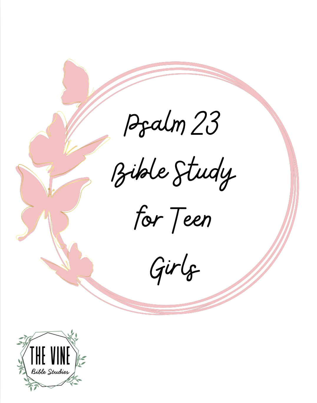 Psalm 23 Printable Bible Study for Teen Girls - Digital Bible Study Lessons