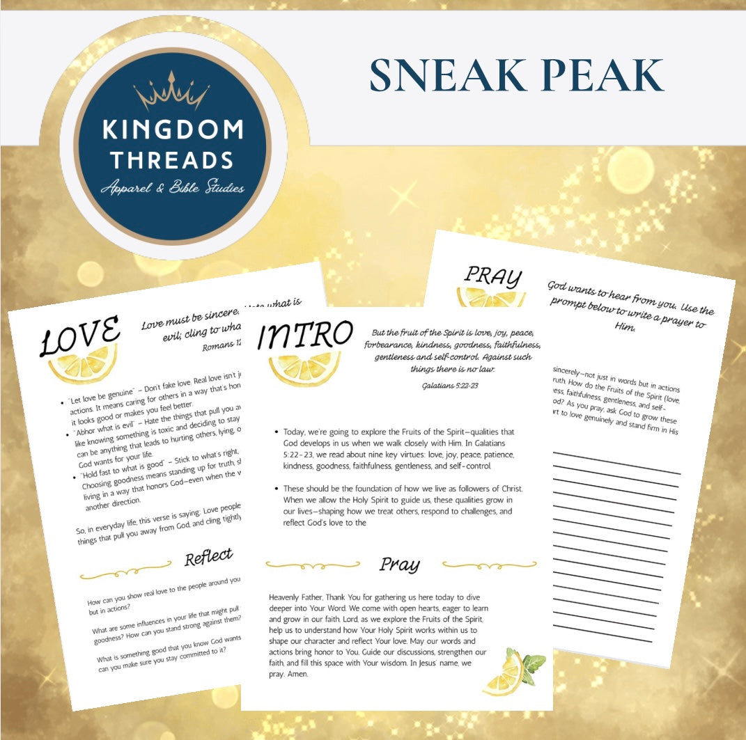 Fruits of the Spirit Bible Study for Teen Girls