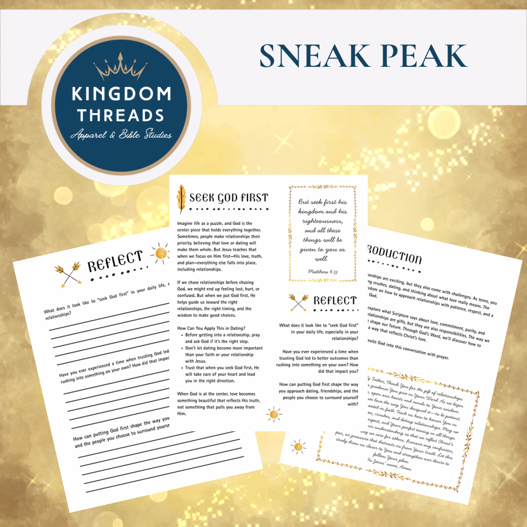 Printable Love & Relationships Bible Study for Teen Girls - Teen Personal Devotions - Group Study Guide Digital Files (Copy)