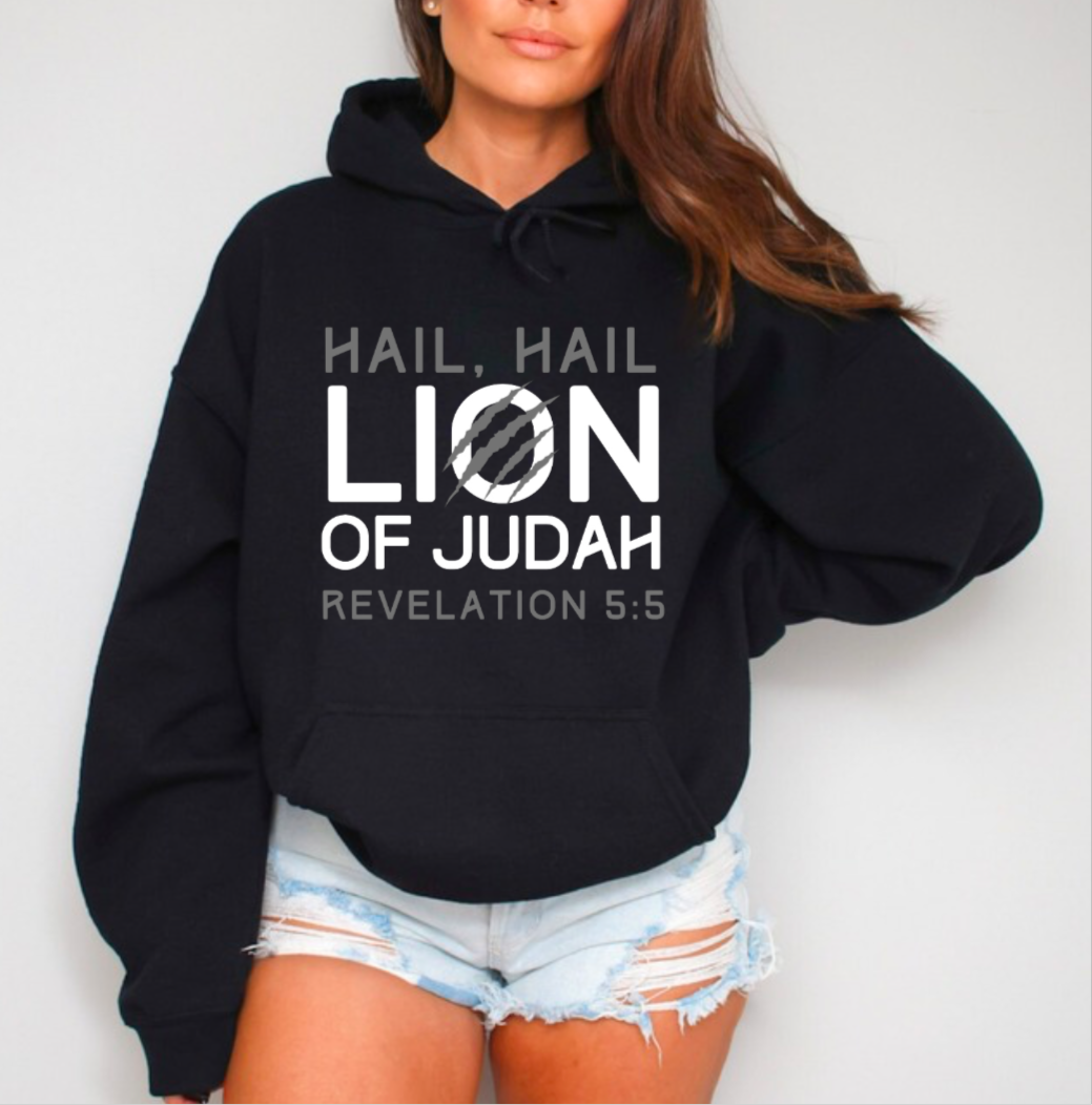 Lion of Judah Hoodie - Revelation 5:5 Sweatshirt with Biblical Inspiration for Men and Women - Cozy Christian Crewneck