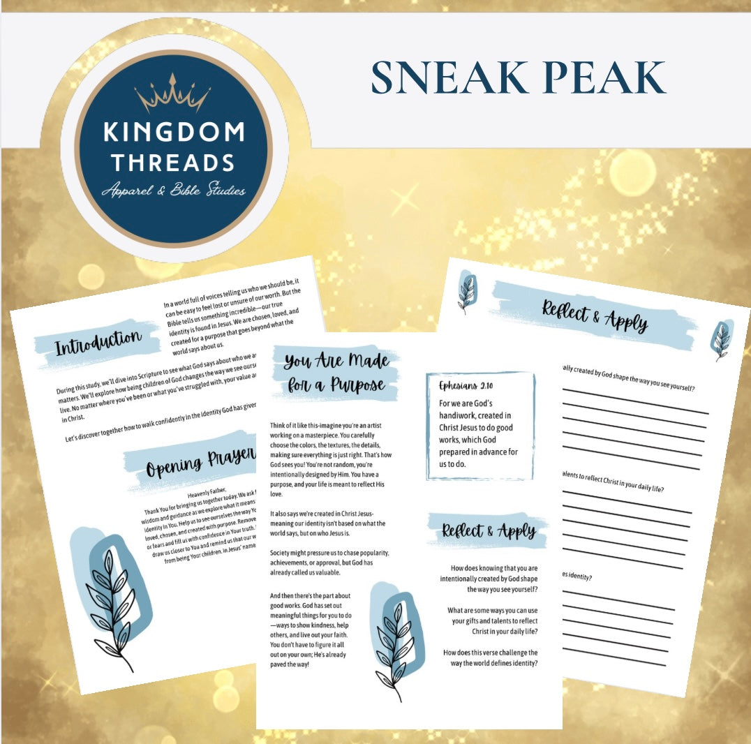 Identity in Christ Printable Bible Study for Teen Girls