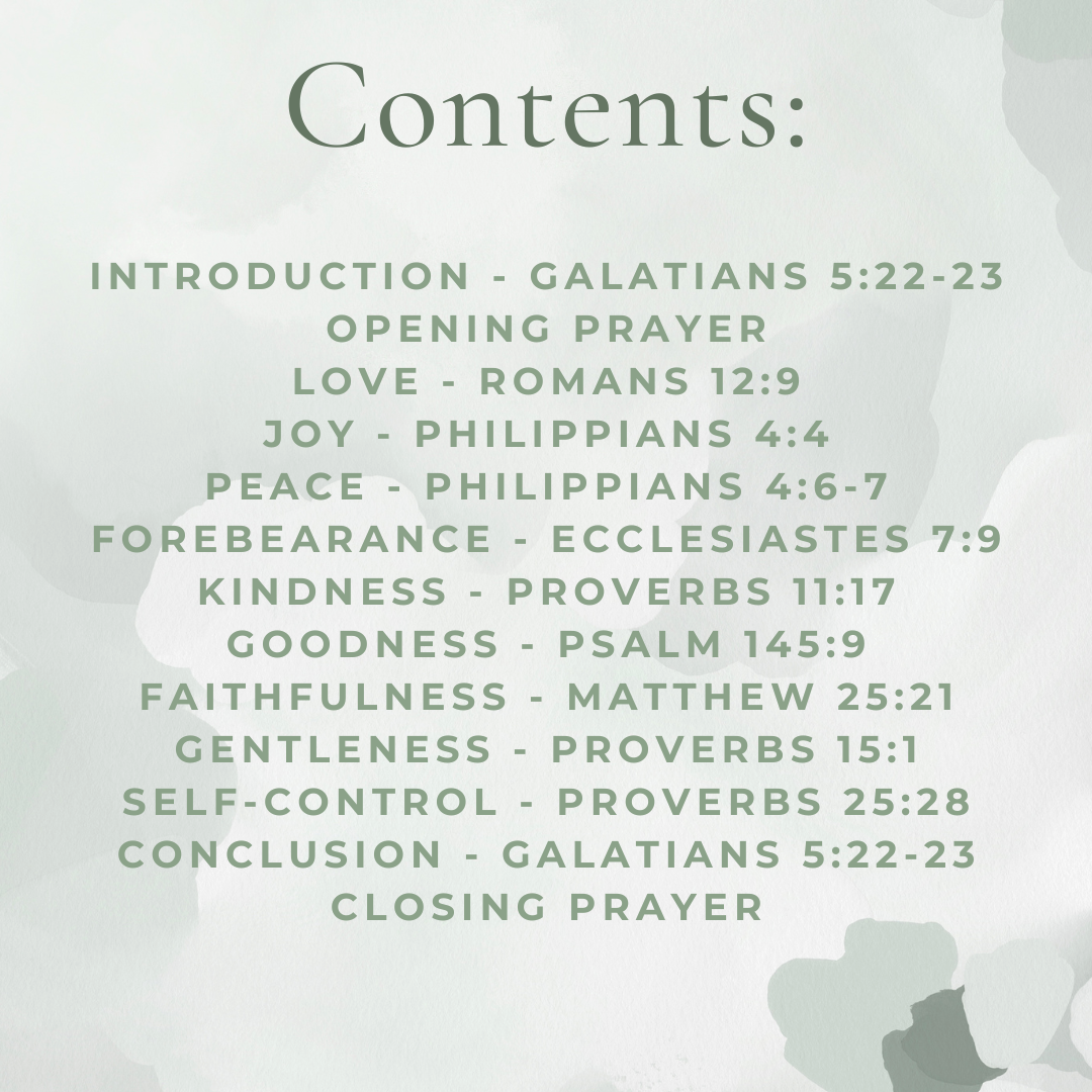 Fruits of the Spirit Bible Study for Teen Girls - Kingdom Threads by Amy