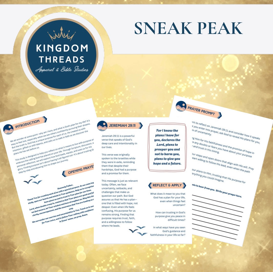 Printable Calling & Purpose Bible Study for Teen Girls - Teen Personal Devotions - Group Study Guide Digital Files