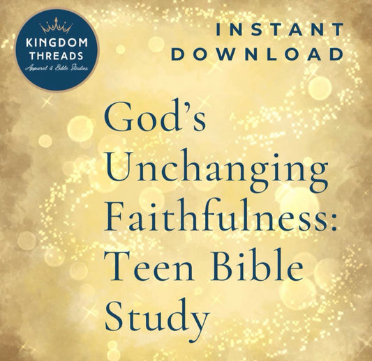 God’s Faithfulness Bible Study for Teens | Youth Group Devotional Guide | Printable Teen Bible Study | Digital Downl