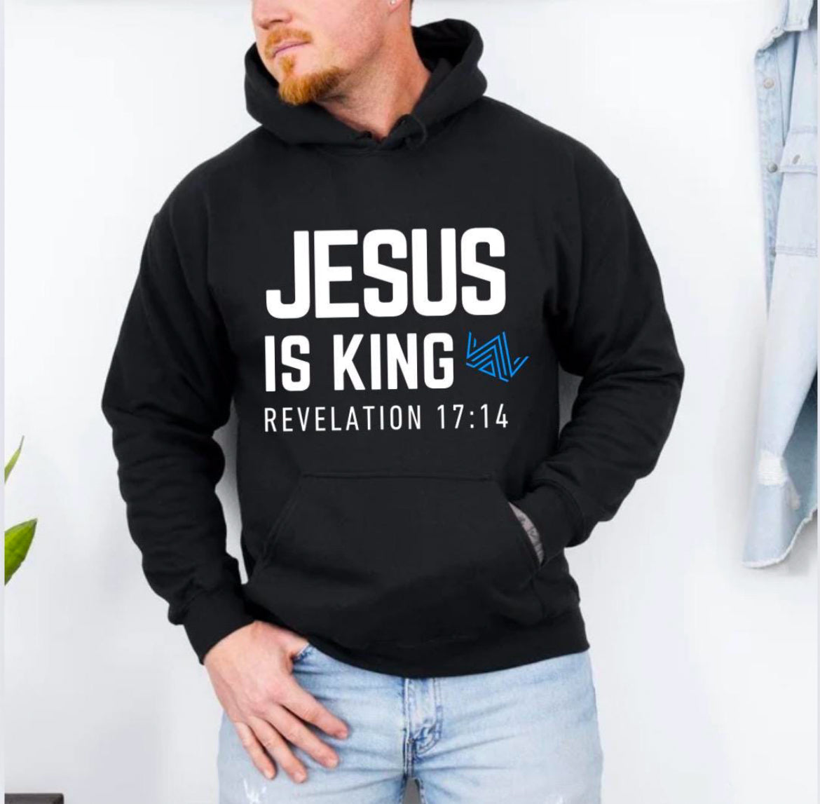 Jesus is King Sweatshirt for Men & Women - Christian Hoodie from Revelation 17 - Faith-Based Religious Apparel - Cozy and Stylish