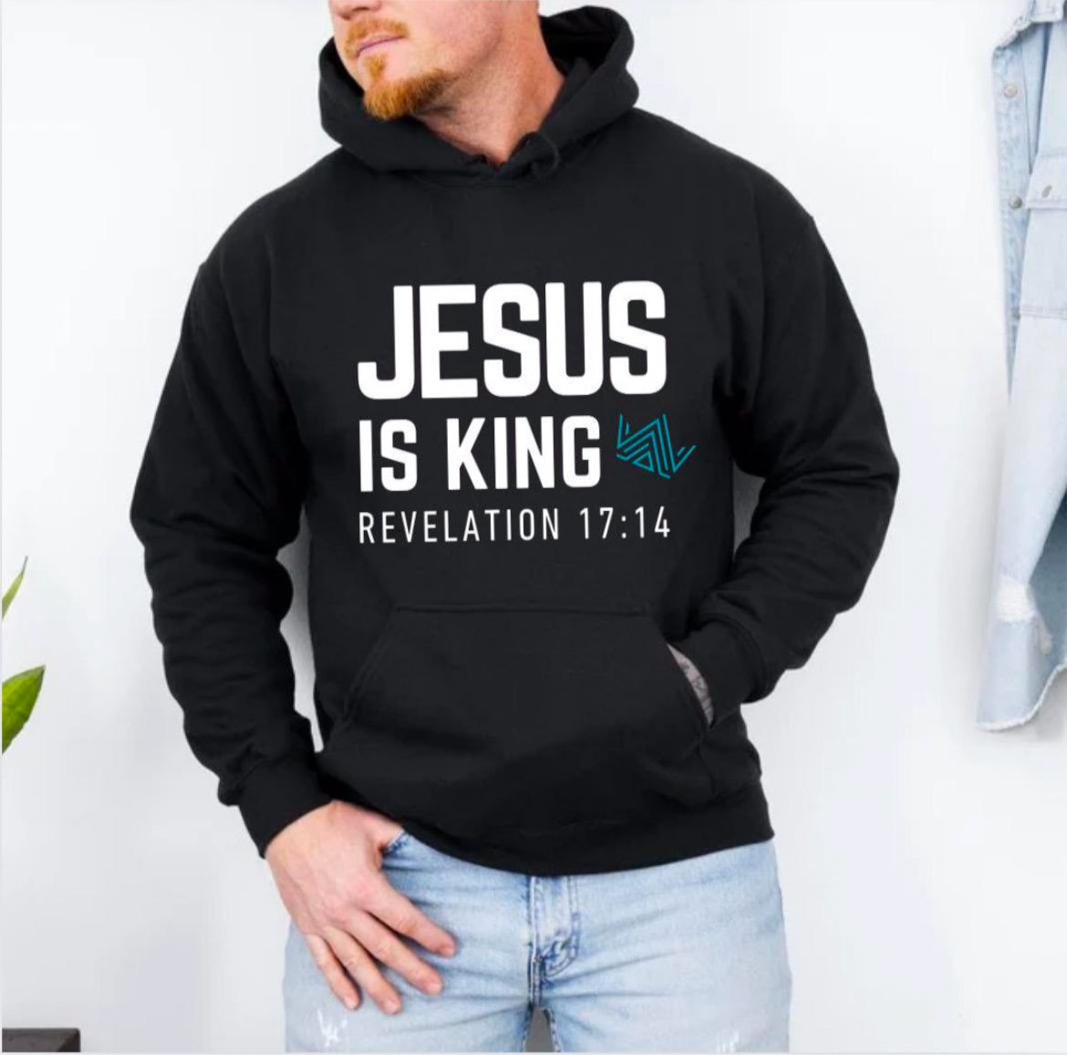 Jesus is King Sweatshirt for Men & Women - Christian Hoodie from Revelation 17 - Faith-Based Religious Apparel - Cozy and Stylish