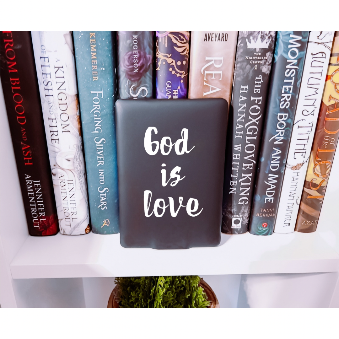 God is love Christian Kindle or eReader sticker