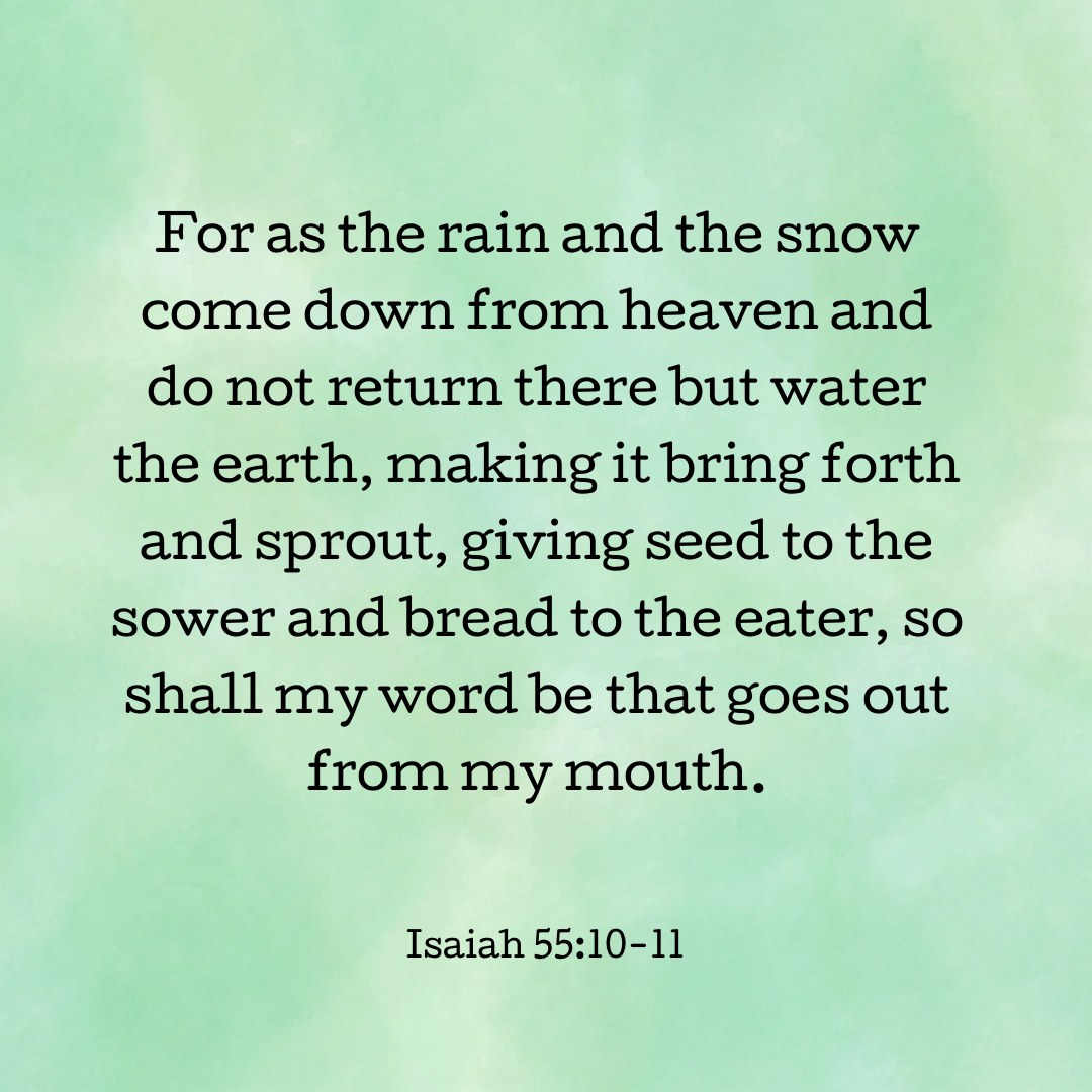 Isaiah 55:10-11 Bible Verse Image