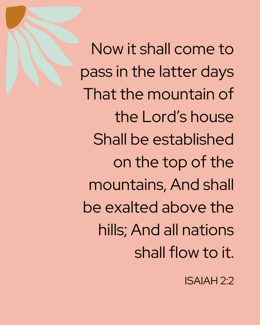 A Vision of Peace: End Times Prophecy in Isaiah 2:2-4 Bible Study