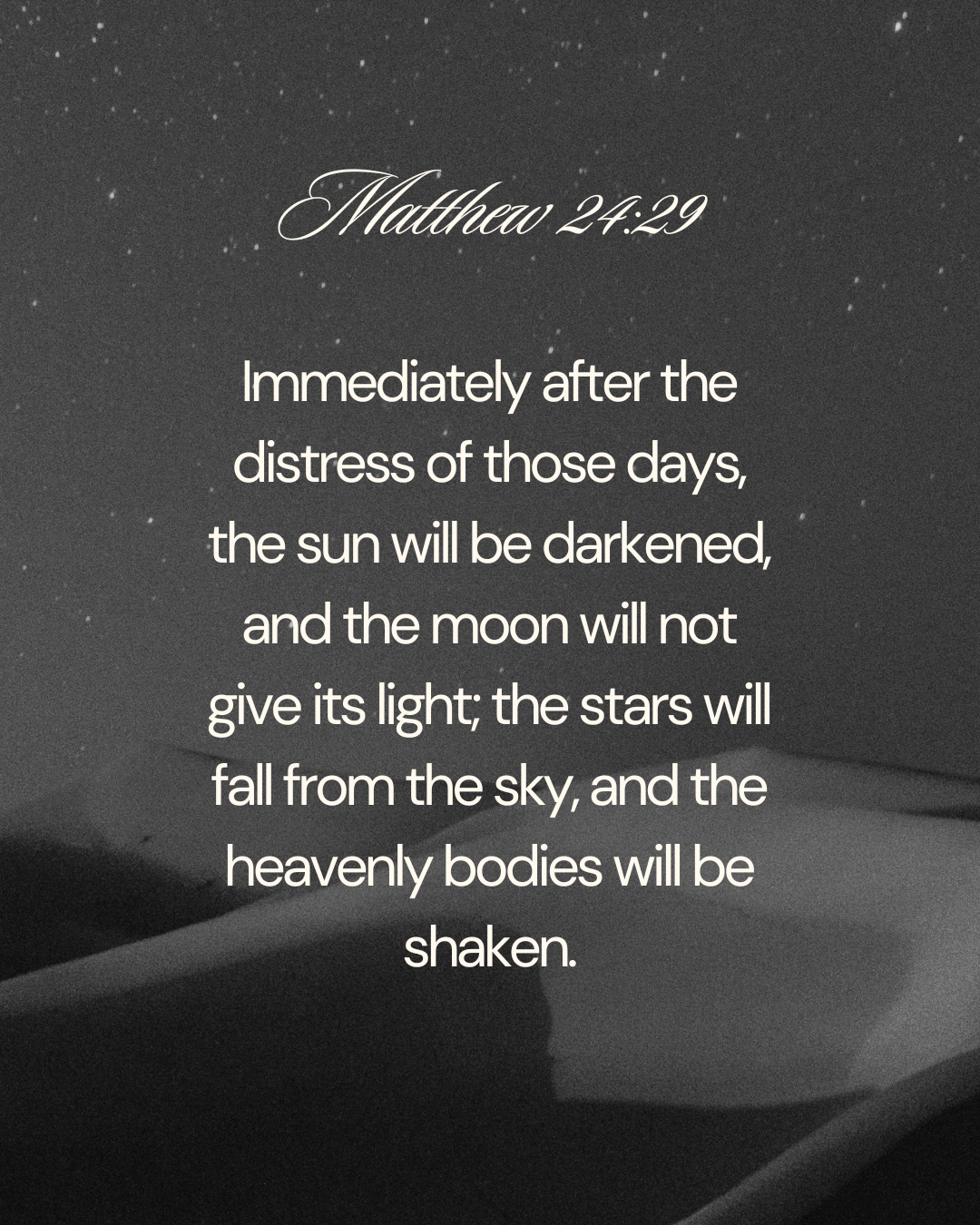 Matthew 24:29 Bible Verse Image