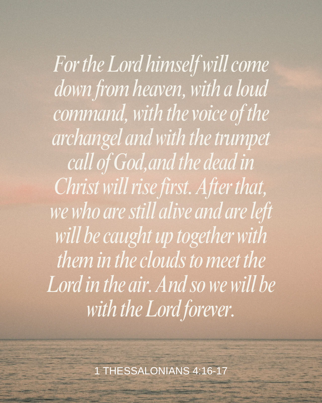 1 Thessalonians 4:16-17 Bible verse image