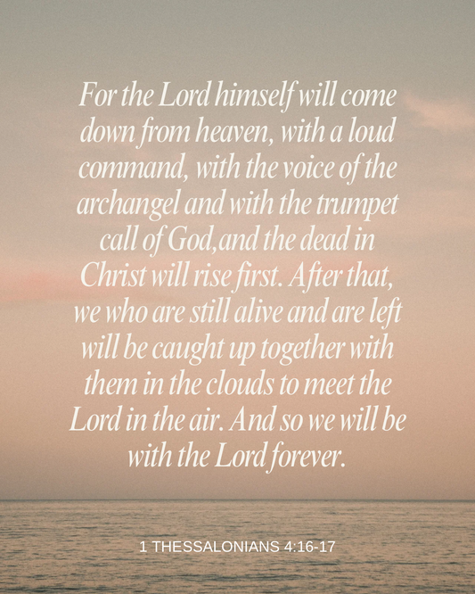 1 Thessalonians 4:16-17 Bible verse image