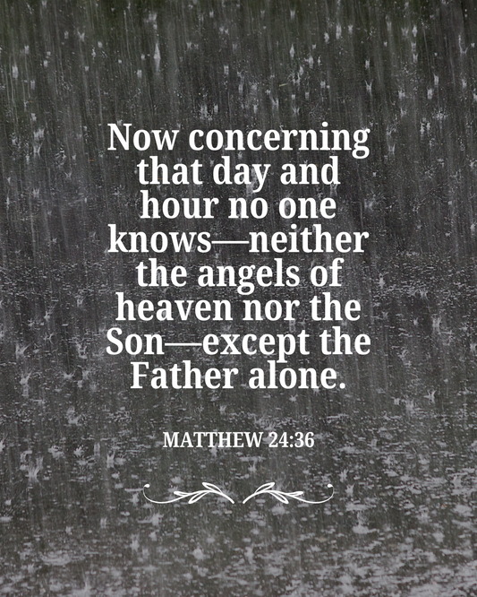 Matthew 24:36 bible verse image