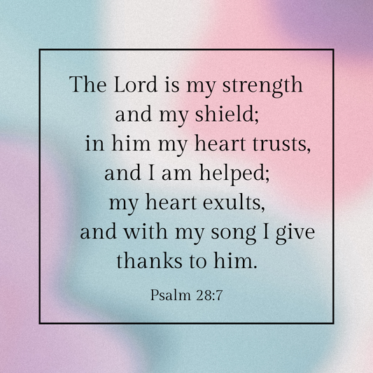 psalm 28:7 bible verse image 