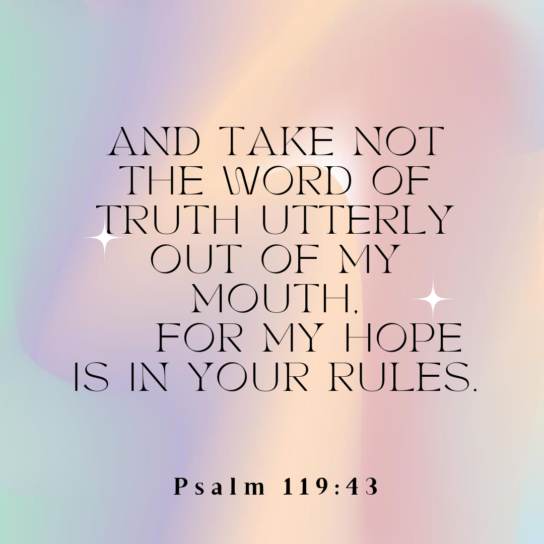 Psalm 119 43 bible verse image