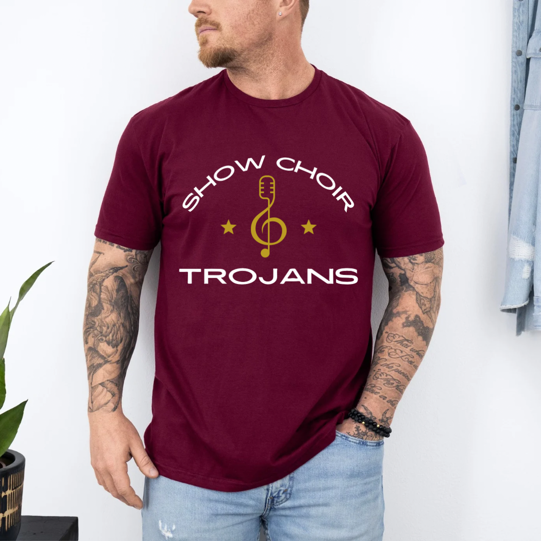 Trojans Show Choir T-Shirt, Customizable Team Shirt for Students & Parents, Perfect Sports Gift for Fans - Kingdom Threads by Amy