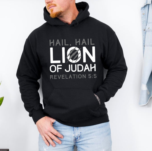 Lion of Judah Hoodie - Revelation 5:5 Sweatshirt with Biblical Inspiration for Men and Women - Cozy Christian Crewneck