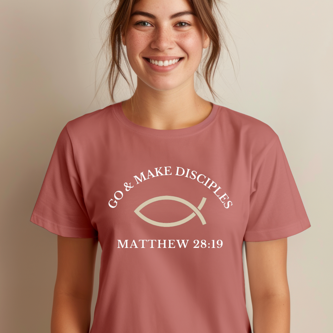 Go and Make Disciples Shirt - Matthew 28 19 Bible Verse Shirt for Men & Women - Faith Apparel with Biblical Inspiration - Evangelism Tee