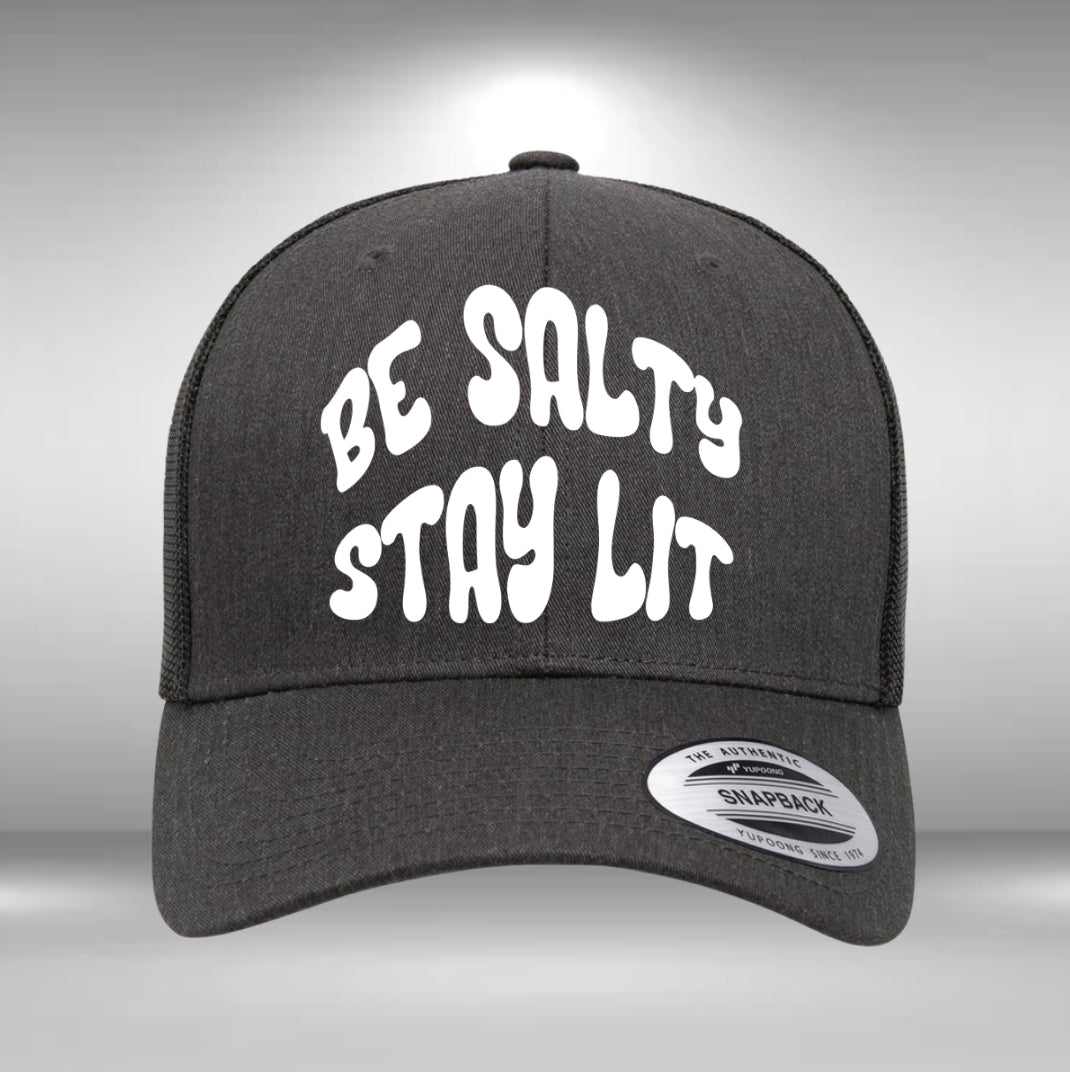 Be Salty Stay Lit Hat - Matthew 5:13-14 SnapBack - Christian Trucker Hat - Faith Apparel