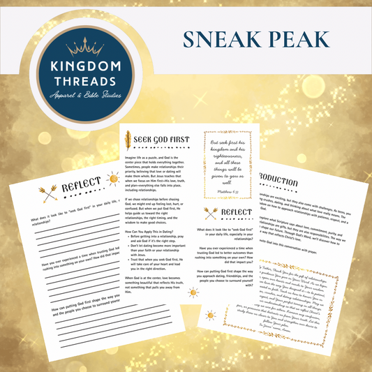 Printable Love & Relationships Bible Study for Teen Girls - Teen Personal Devotions - Group Study Guide Digital Files (Copy)