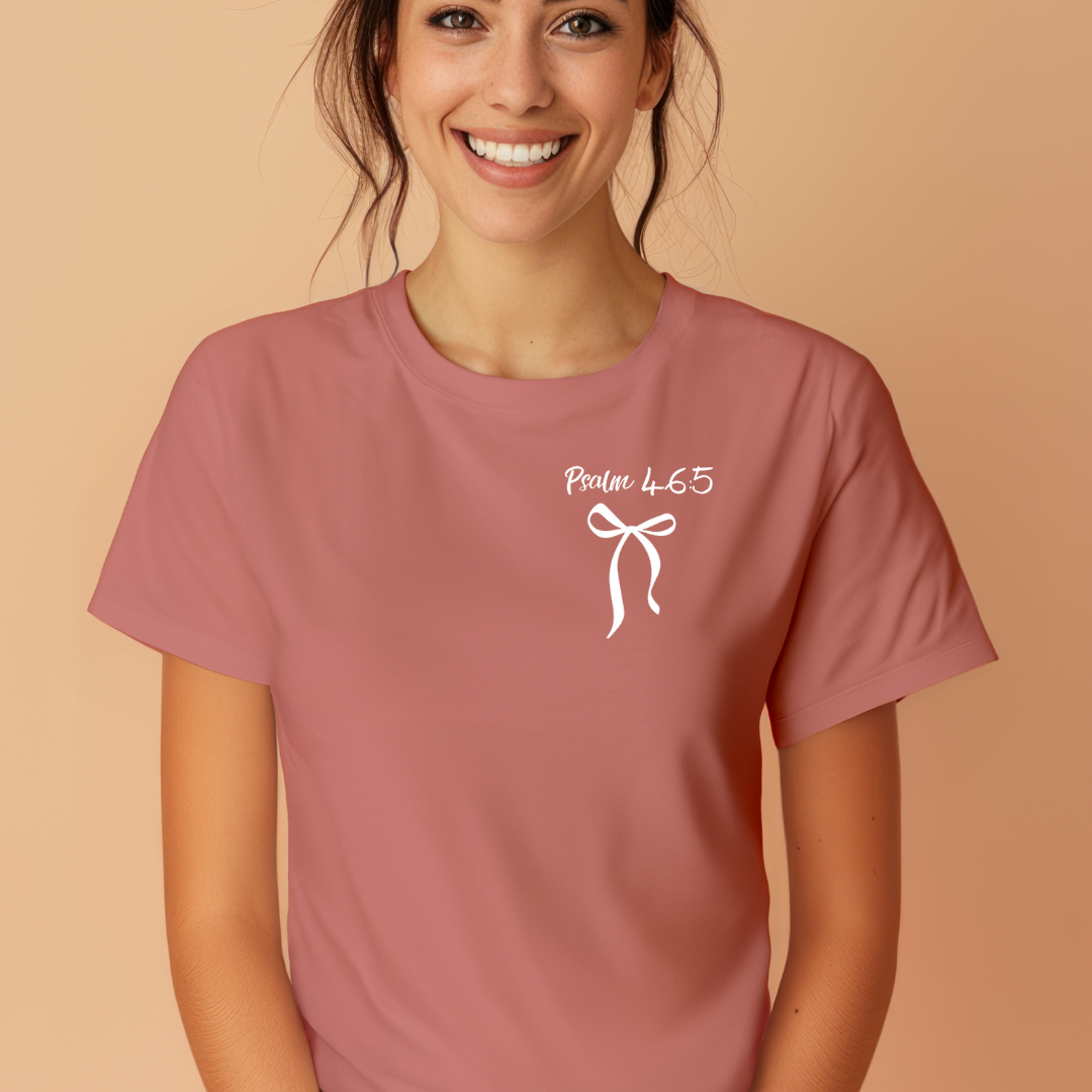 Psalm 46:5 Tee - God is Within Her Crewneck T Shirt - Inspirational Christian Top for Women, Motivational Gift, Faith-Based Apparel