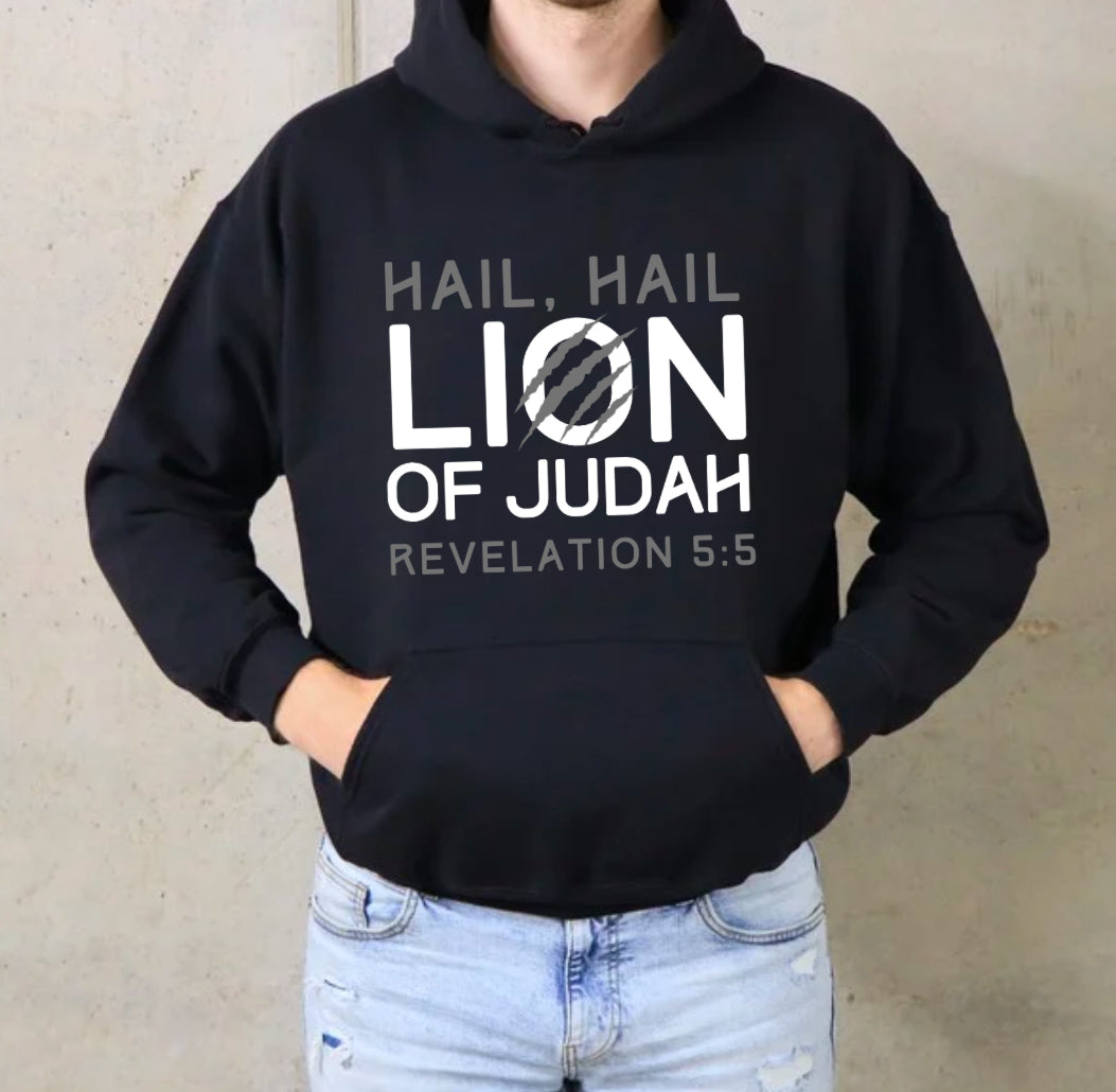 Lion of Judah Hoodie - Revelation 5:5 Sweatshirt with Biblical Inspiration for Men and Women - Cozy Christian Crewneck