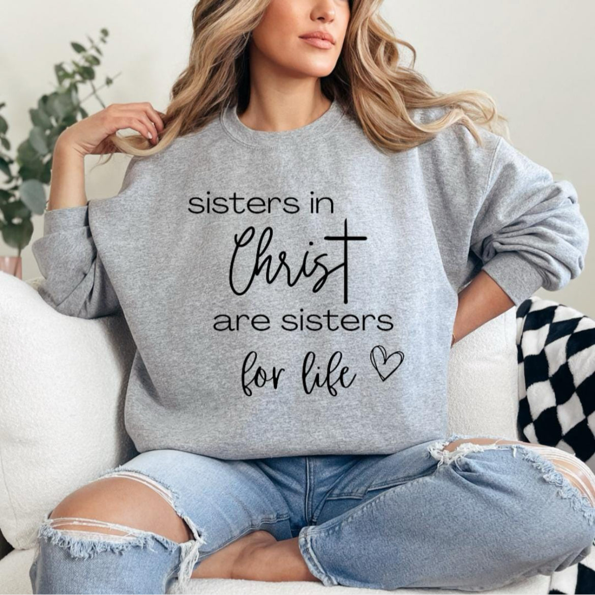 Sisters in Christ Hoodie for Women, Christian Crewneck Sweatshirt, Inspirational Gift for Faith & Friendship, Cozy Wear - Kingdom Threads by Amy