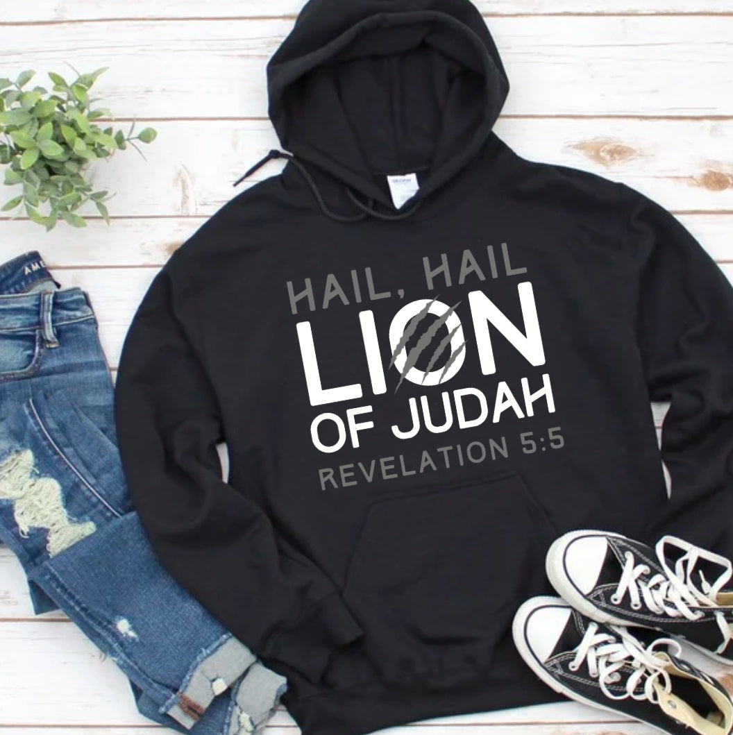 Lion of Judah Hoodie - Revelation 5:5 Sweatshirt with Biblical Inspiration for Men and Women - Cozy Christian Crewneck