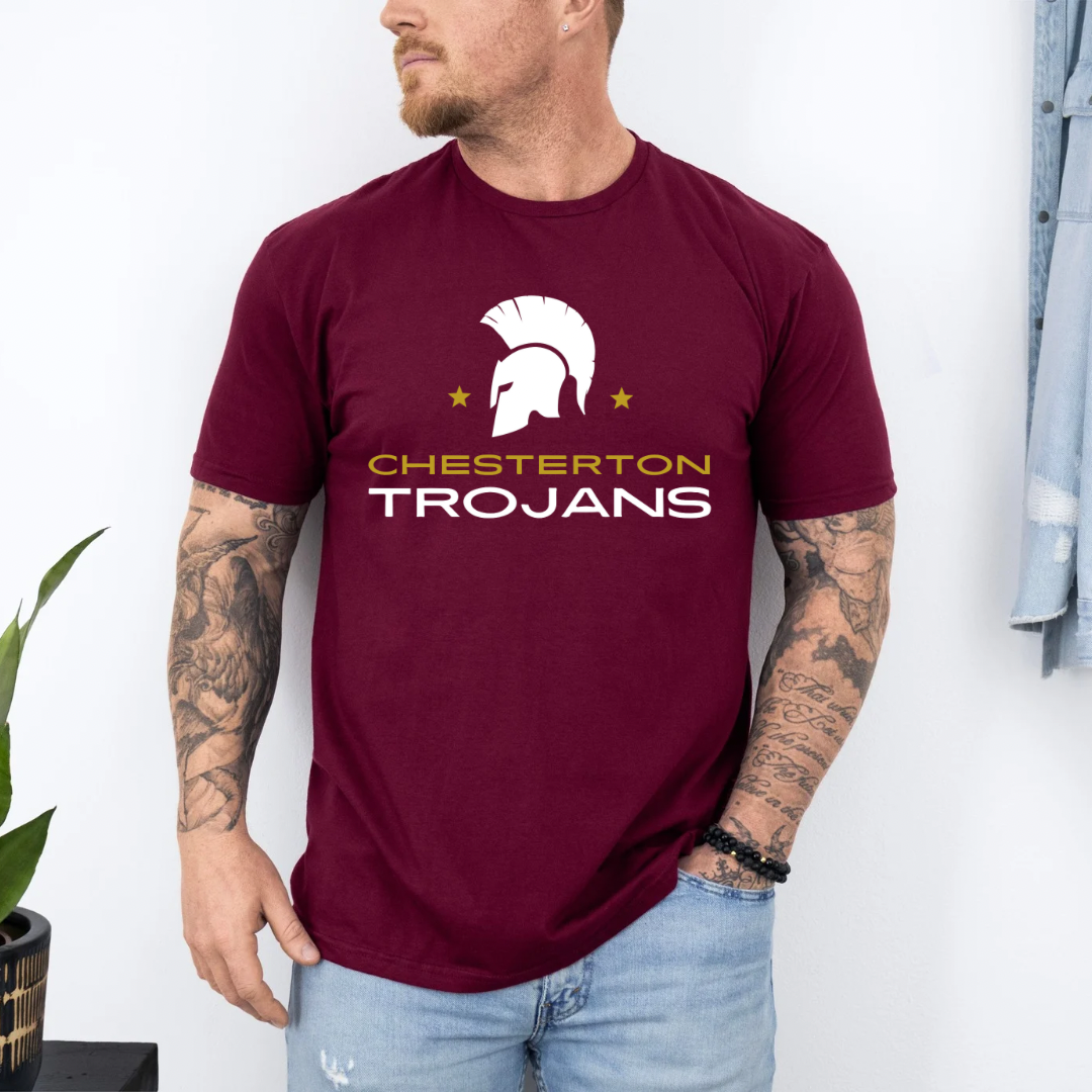 Trojans "Trojan" T-Shirt, Customizable Team Shirt for Students & Parents, Perfect Sports Gift for Fans - Kingdom Threads by Amy