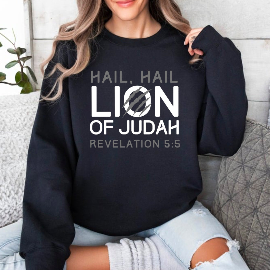 Lion of Judah Hoodie - Revelation 5:5 Sweatshirt with Biblical Inspiration for Men and Women - Cozy Christian Crewneck