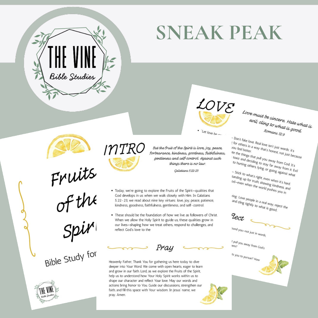 Fruits of the Spirit Bible Study for Teen Girls - Kingdom Threads by Amy