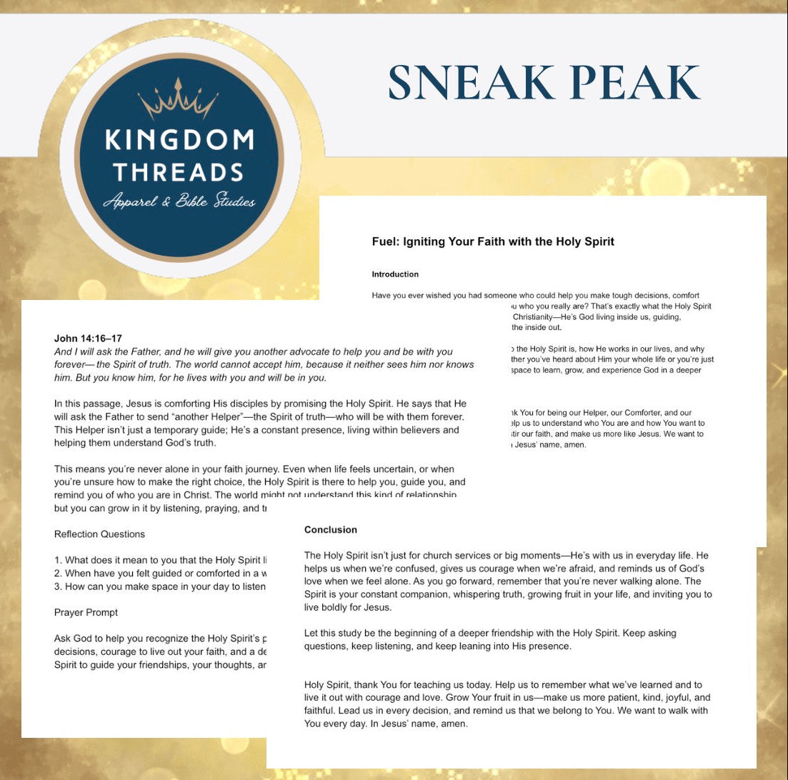 Fuel: Igniting Your Faith with the Holy Spirit Bible Study - Printable Bible Study - Group Devotional - Digital Files