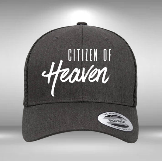 Citizen of Heaven Hat - Philippians 3:20 SnapBack - Christian Trucker Hat - Faith Apparel