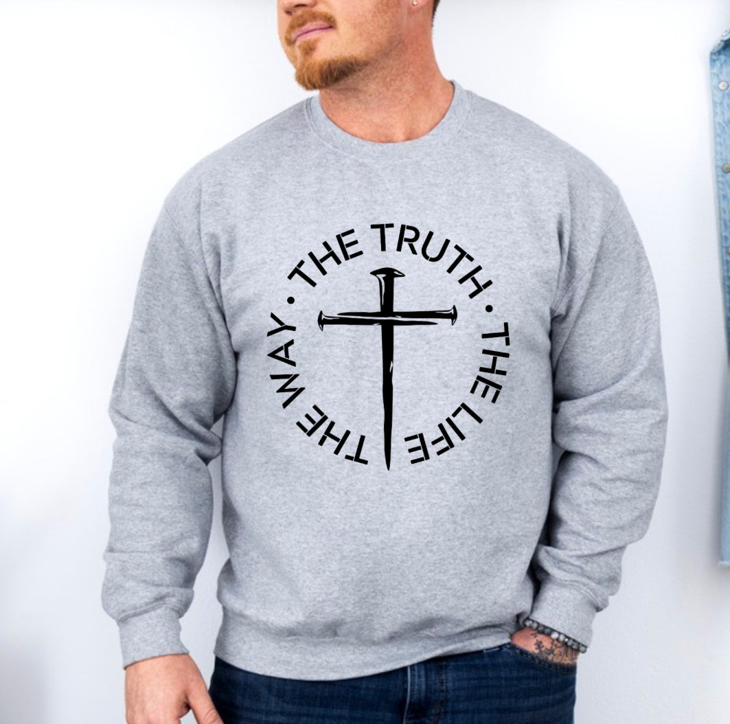 The Way, Truth and Life Hoodie for Christian Men - Cozy Faithful Sweatshirt for Inspiration and Comfort