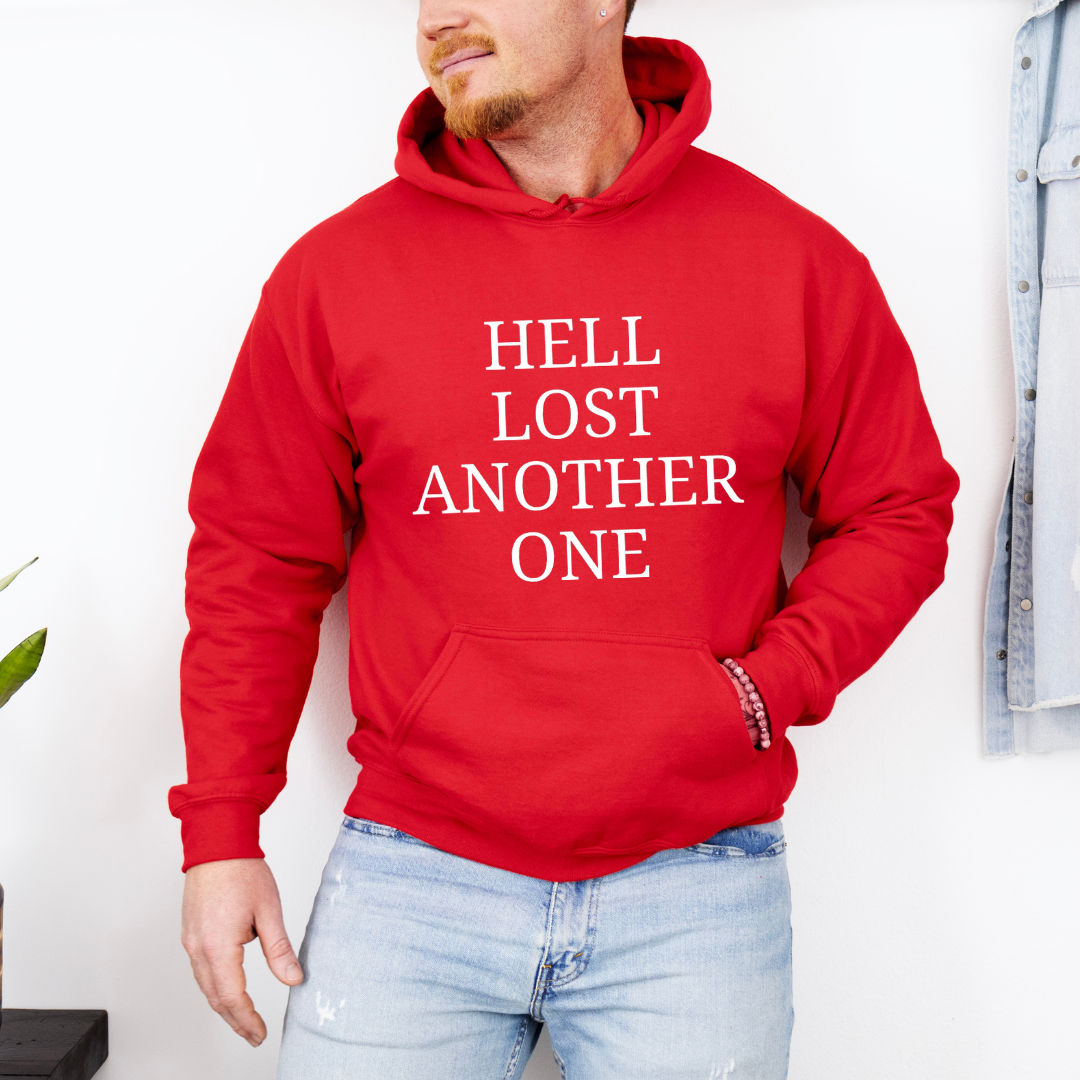 Christian Hoodie: Hell Lost Another One - I am Free Sweatshirt - Worship Song Inspired - Cozy Faithful Apparel for Inspiration and Comfort