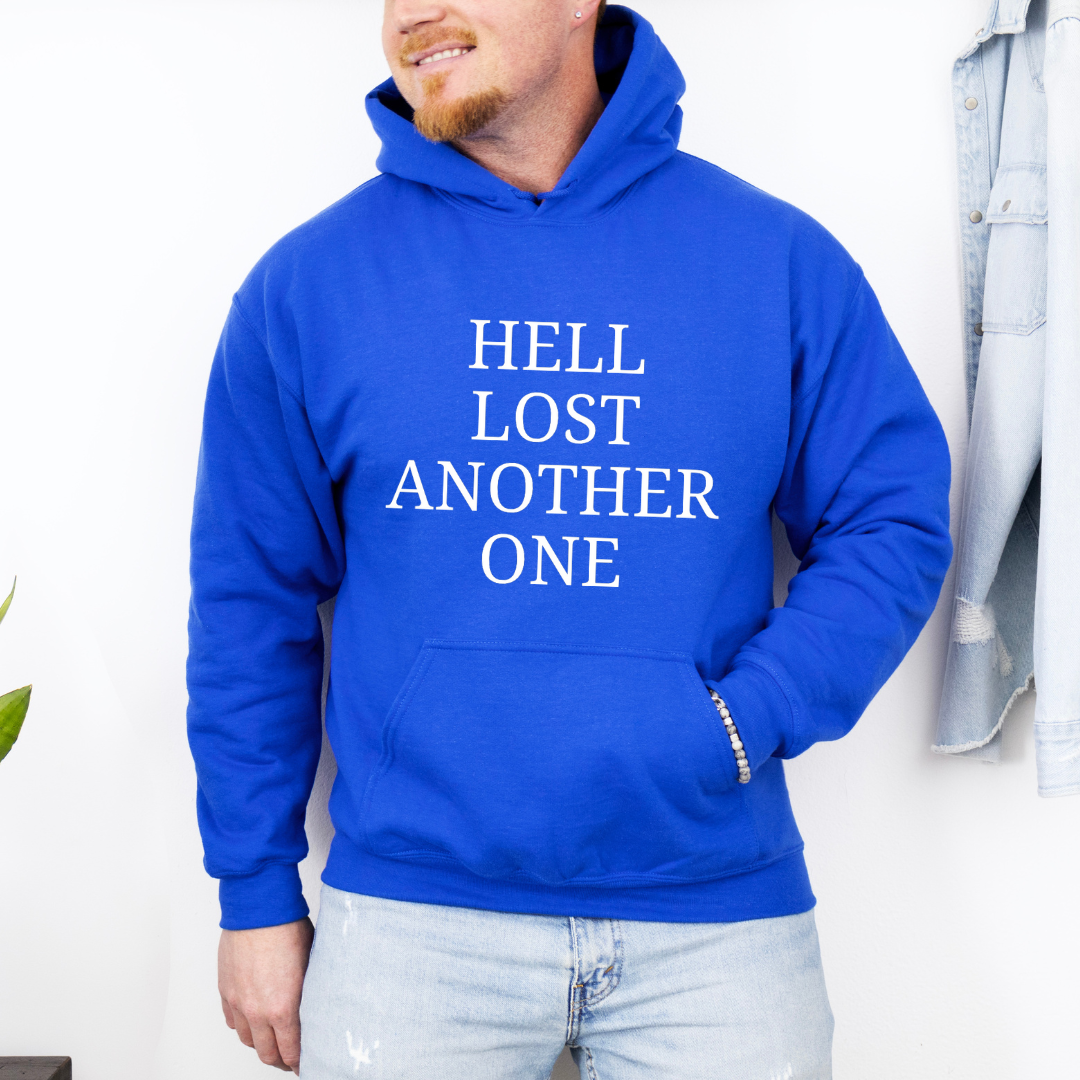 Christian Hoodie: Hell Lost Another One - I am Free Sweatshirt - Worship Song Inspired - Cozy Faithful Apparel for Inspiration and Comfort