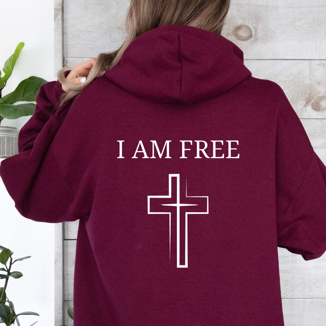 Christian Hoodie: Hell Lost Another One - I am Free Sweatshirt - Worship Song Inspired - Cozy Faithful Apparel for Inspiration and Comfort