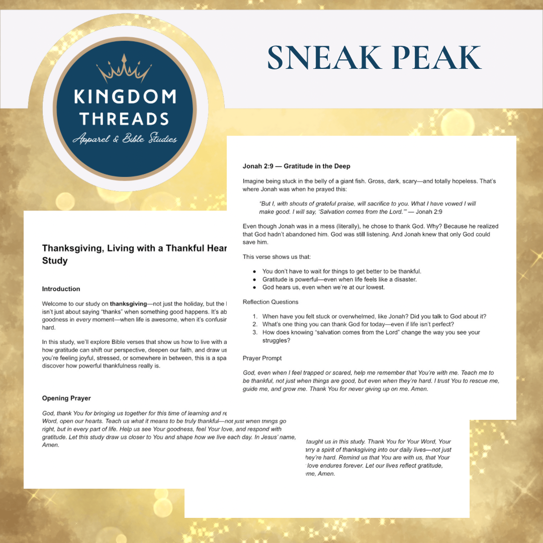 Thanksgiving Teen Bible Study - Living with a Thankful Heart - Printable Bible Study - Group Devotional - Digital Files