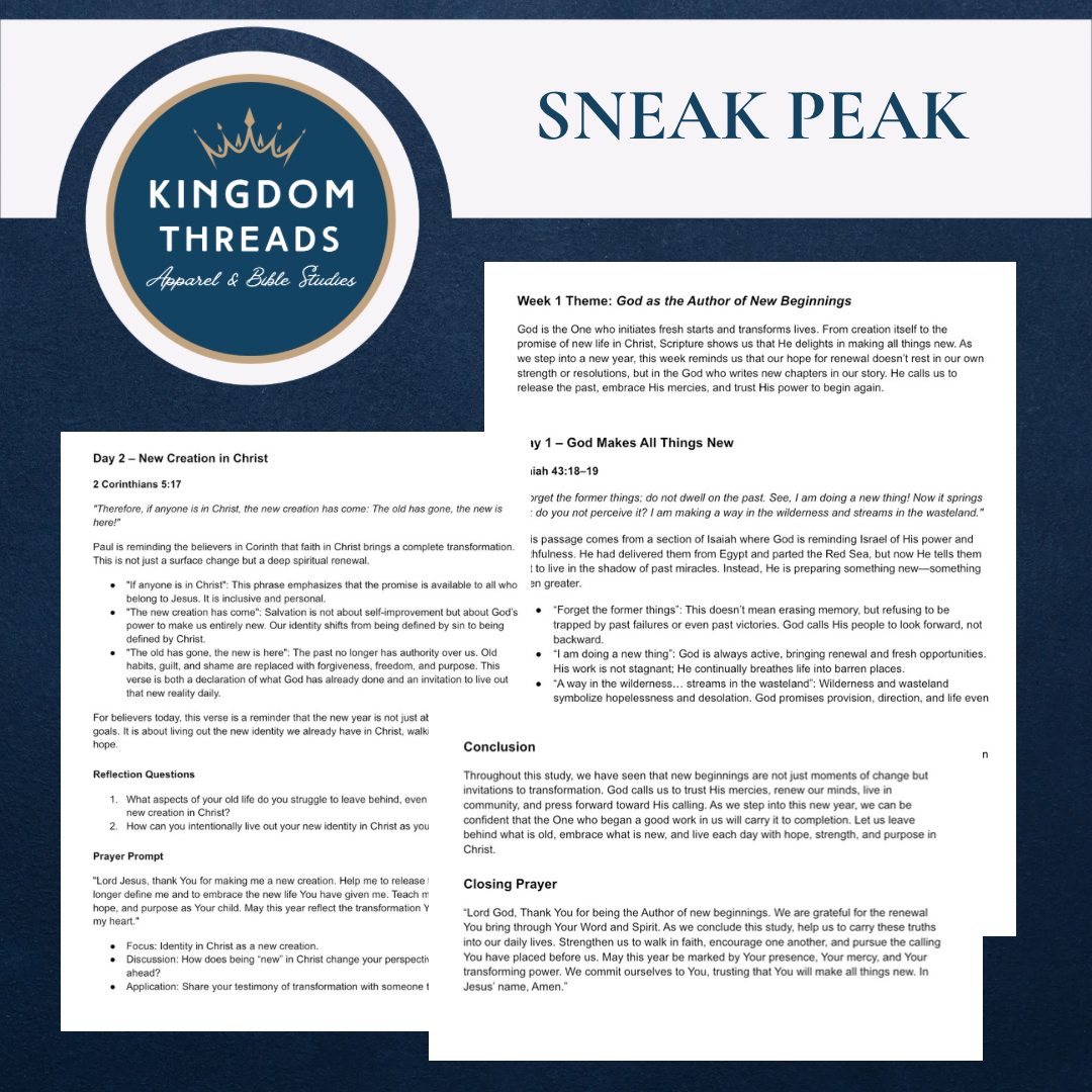 New Beginnings for the New Year: Two-Week Bible Study
