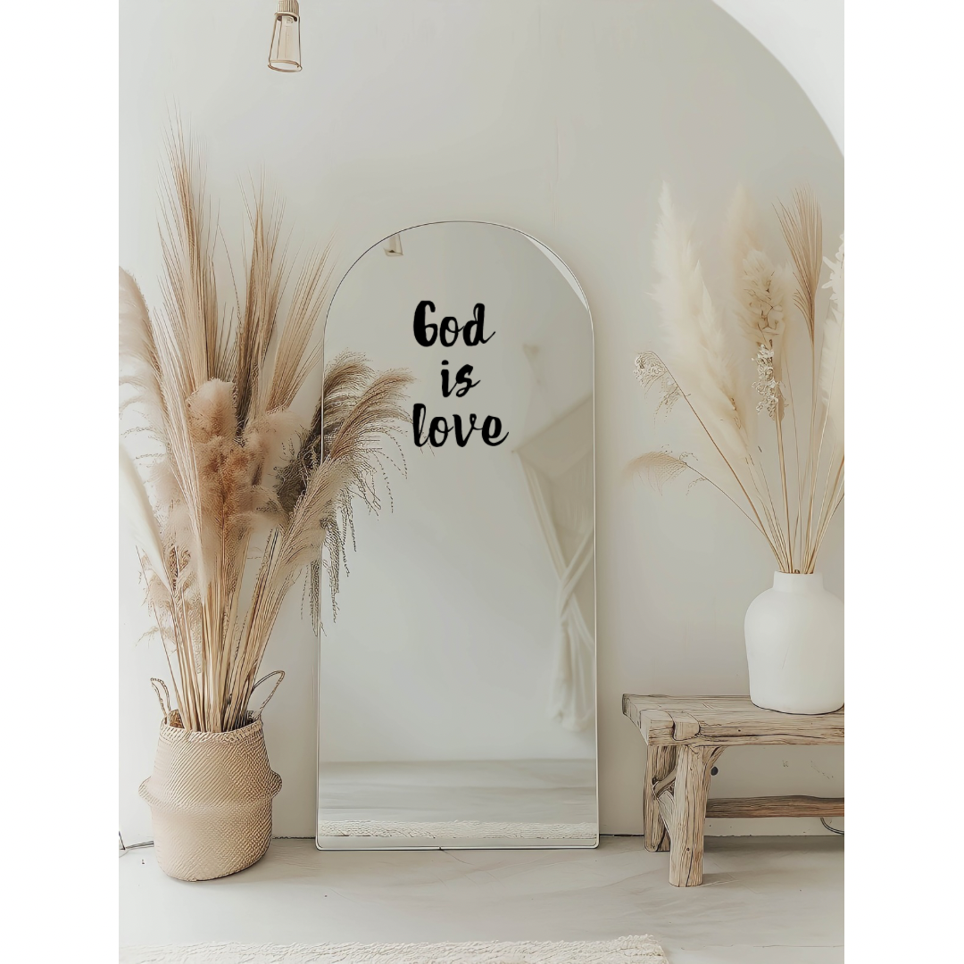 God is love Christian Mirror decal